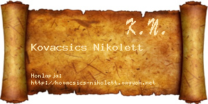 Kovacsics Nikolett névjegykártya