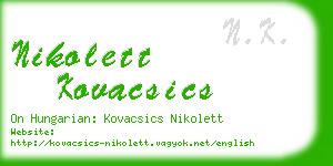 nikolett kovacsics business card